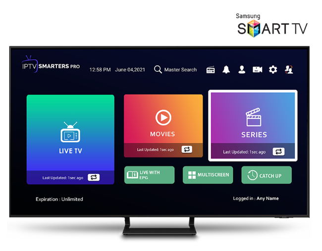 IPTV Smarters pro interface