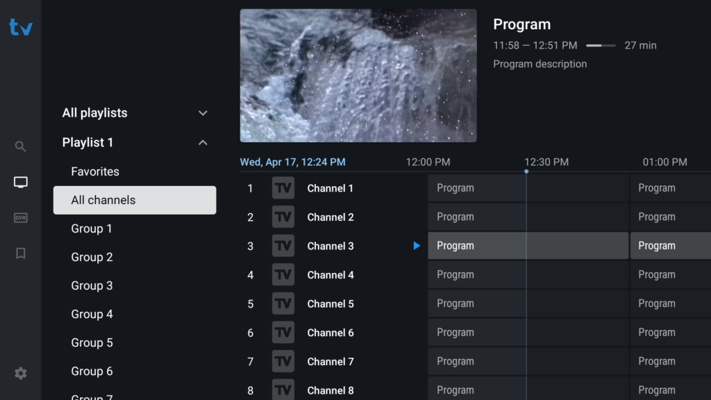 Tivimate interface